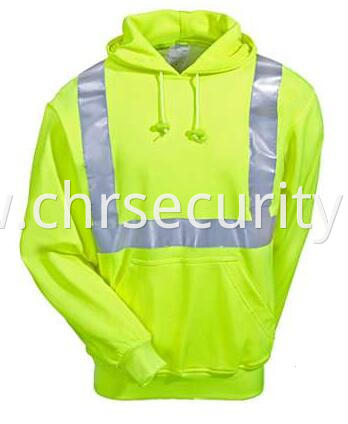 Men's High Visibility Cotton Blend Hooded Sweatshirt